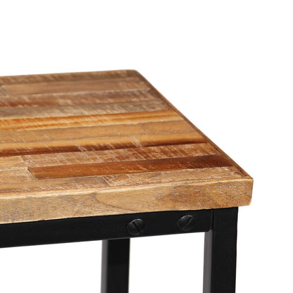 Tavolo Consolle in Legno di Teak Rigenerato 90x30x76 cm - homemem39