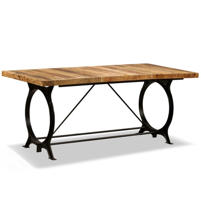 Tavolo da Pranzo in Legno Massello di Mango Grezzo 180 cm - homemem39