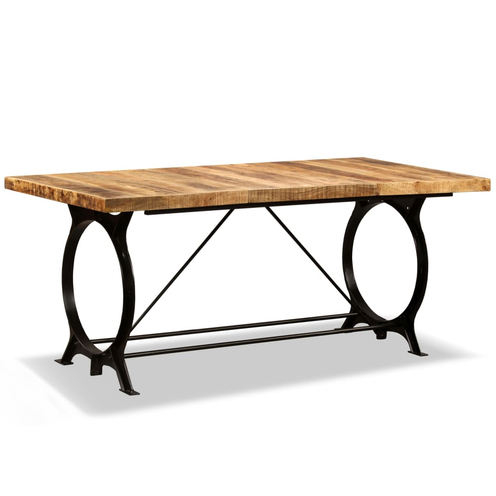 Tavolo da Pranzo in Legno Massello di Mango Grezzo 180 cm - homemem39