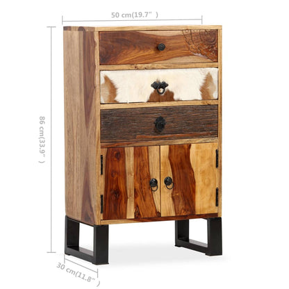 Credenza in Legno Massello di Sheesham 50x30x86 cm - homemem39