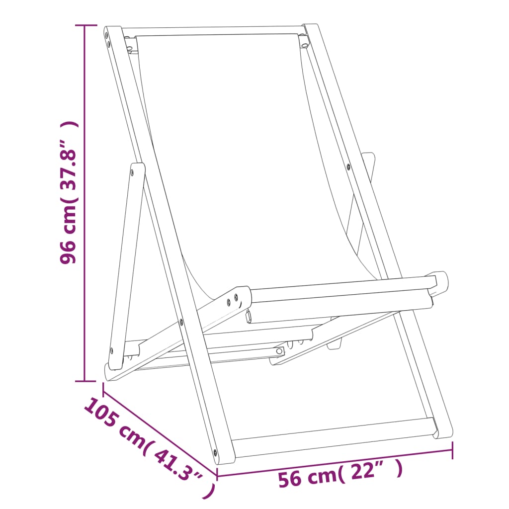 Sedia a Sdraio in Legno di Teak 56x105x96 cm Blu - homemem39