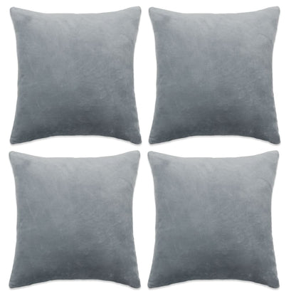 Fodere per Cuscini 4 pz in Tessuto 40x40 cm Grigio - homemem39