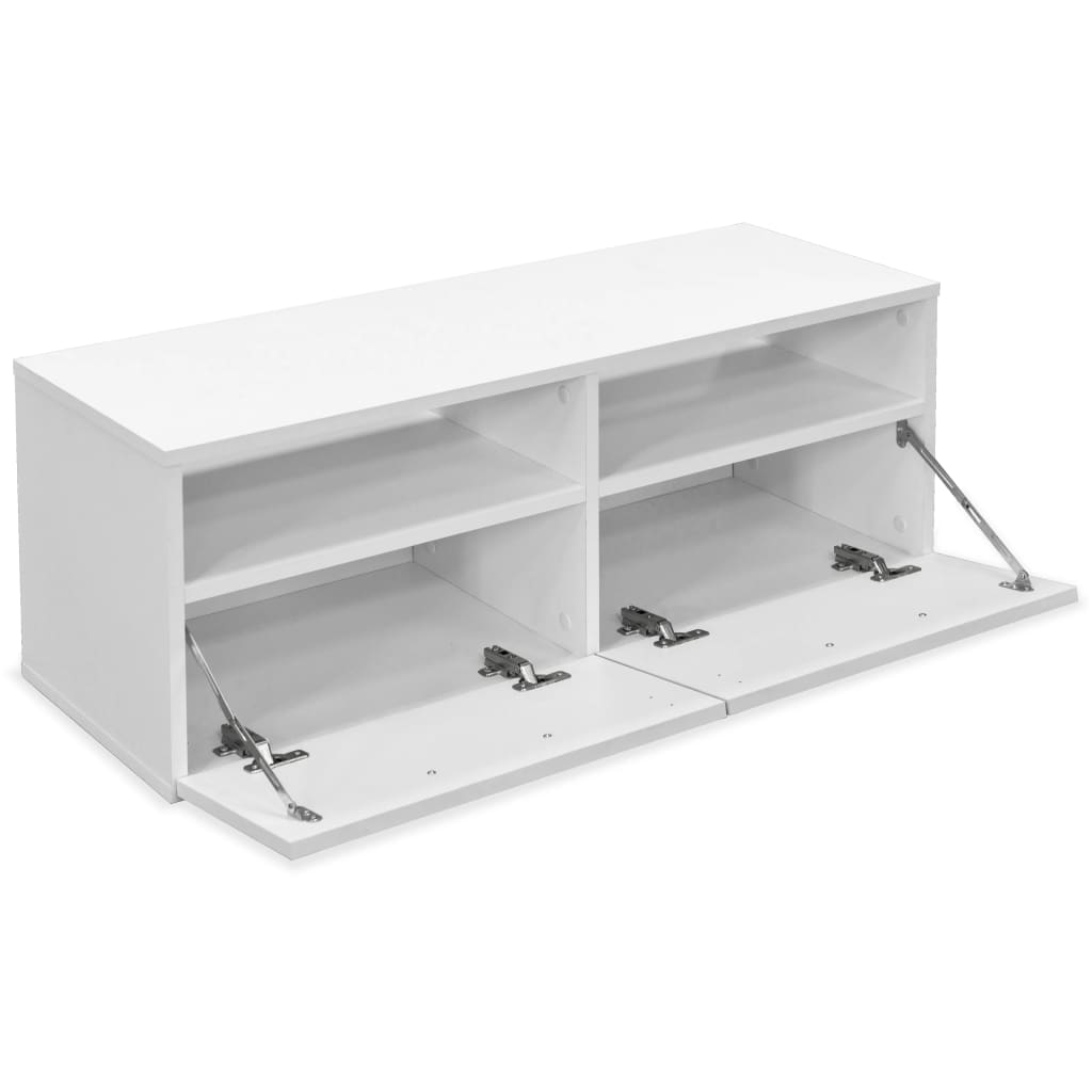 Mobile Porta TV in Truciolato 95x35x36 cm Bianco - homemem39