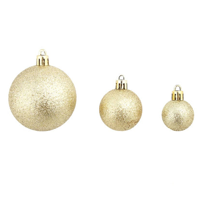 Set Palline di Natale 100 pz 3/4/6 cm Oro - homemem39