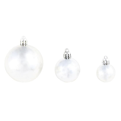 Set Palline di Natale 100 pz 3/4/6 cm Argento - homemem39