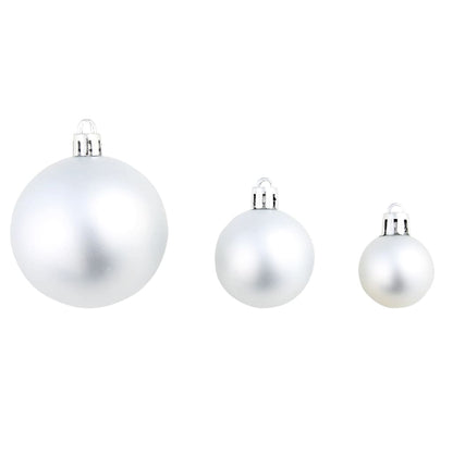 Set Palline di Natale 100 pz 3/4/6 cm Argento - homemem39