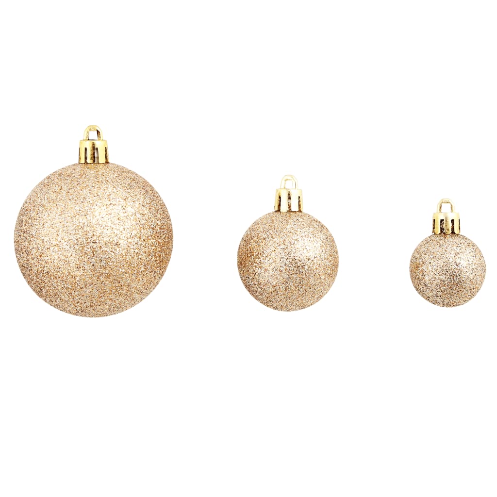 Set Palline di Natale 100 pz 3/4/6 cm Rosa/Oro - homemem39