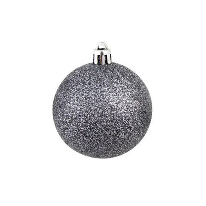 Set Palline di Natale 100 pz 3/4/6 cm Bianco/Grigio - homemem39