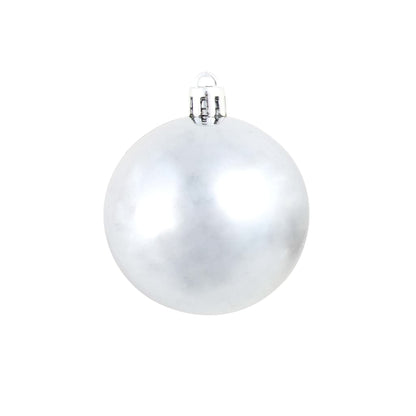 Set Palline di Natale 100 pz 3/4/6 cm Bianco/Grigio - homemem39