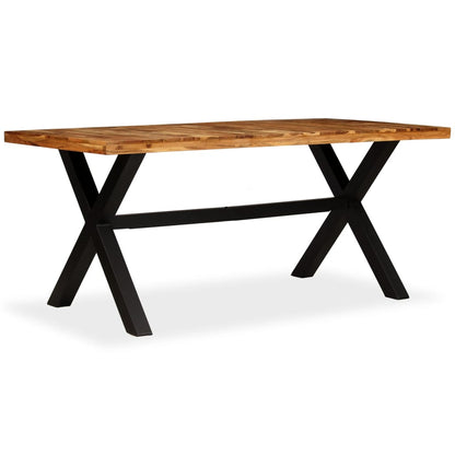 Tavolo da Pranzo Legno Massello di Acacia e Mango 180x90x76 cm - homemem39