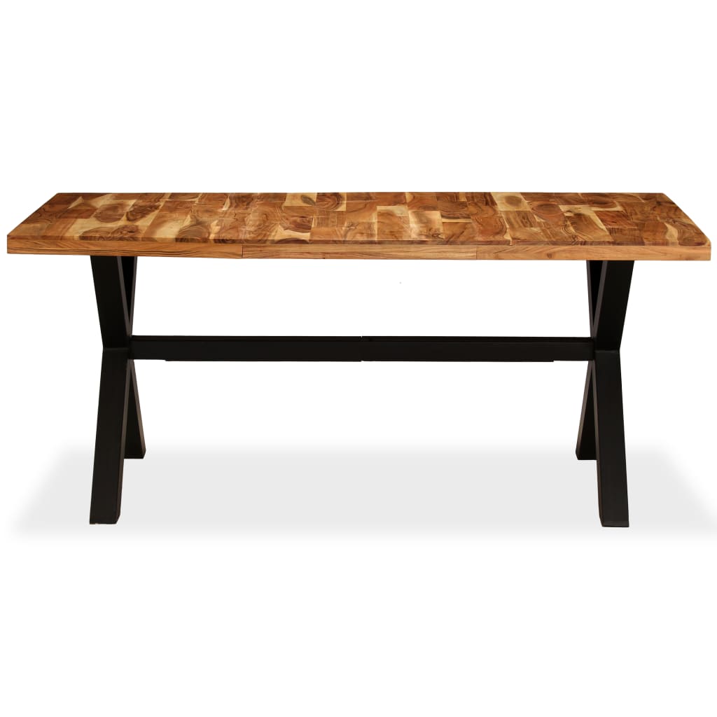 Tavolo da Pranzo Legno Massello di Acacia e Mango 180x90x76 cm - homemem39