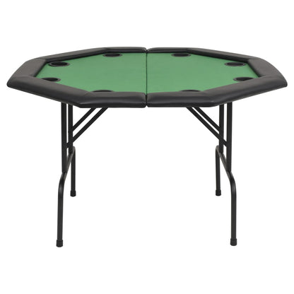 Tavolo da Poker Piegabile in 2 per 8 Giocatori Ottagonale Verde - homemem39