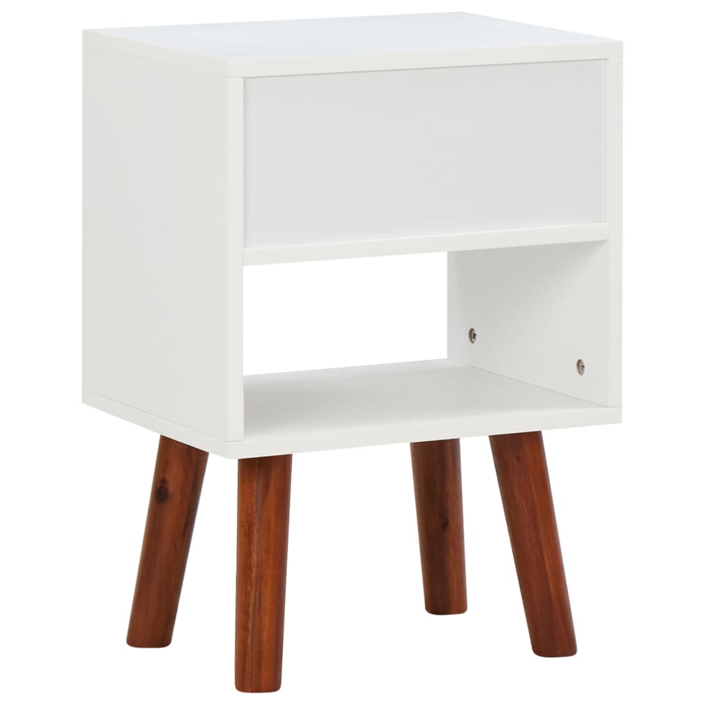 Comodini in Legno Massello di Acacia 2 pz 40x30x57 cm - homemem39