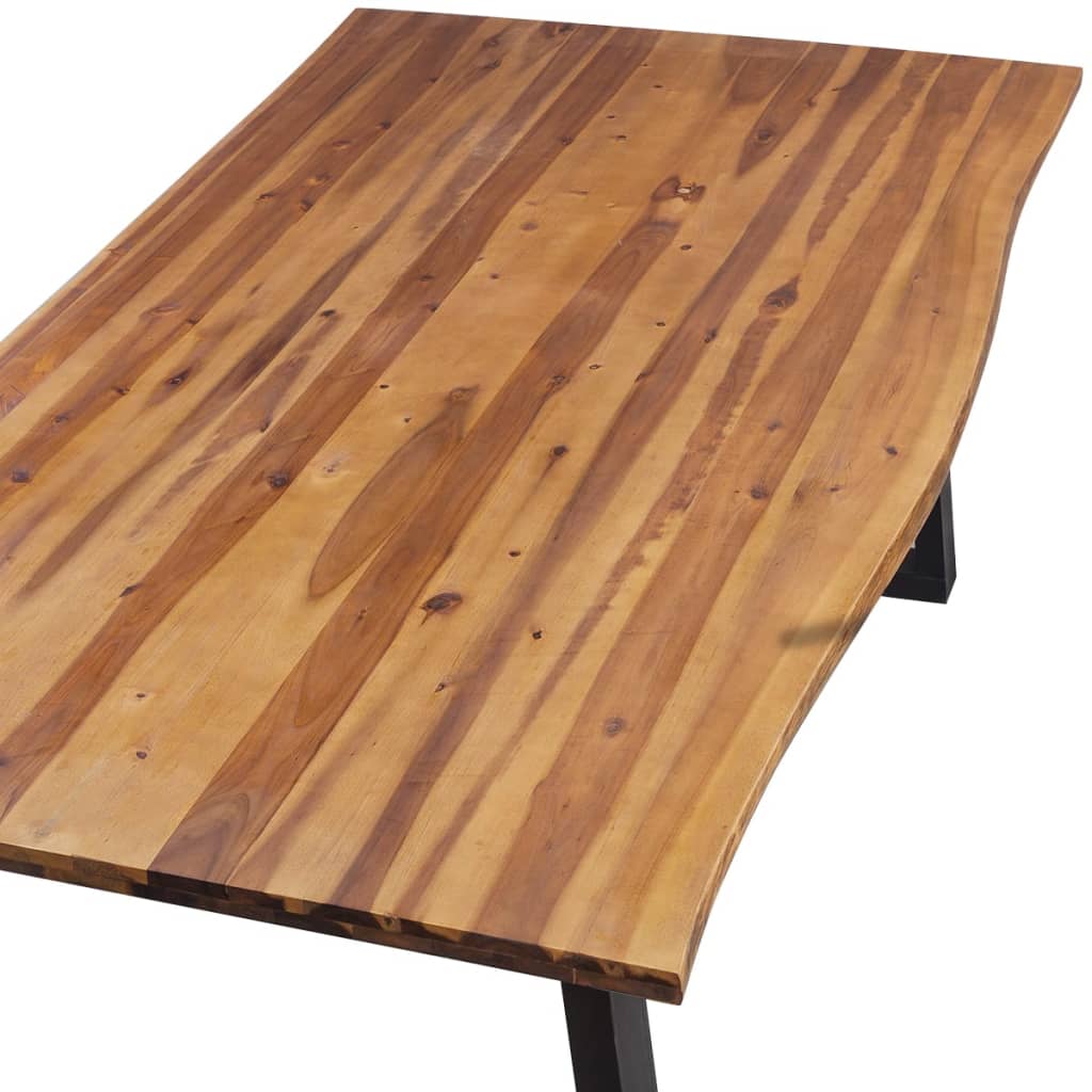 Tavolo per Sala da Pranzo in Legno Massello di Acacia 200x90 cm - homemem39