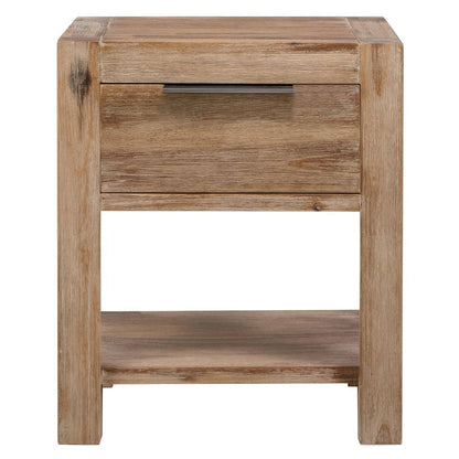 Comodino con Cassetto 40x30x48 cm in Legno Massello di Acacia - homemem39