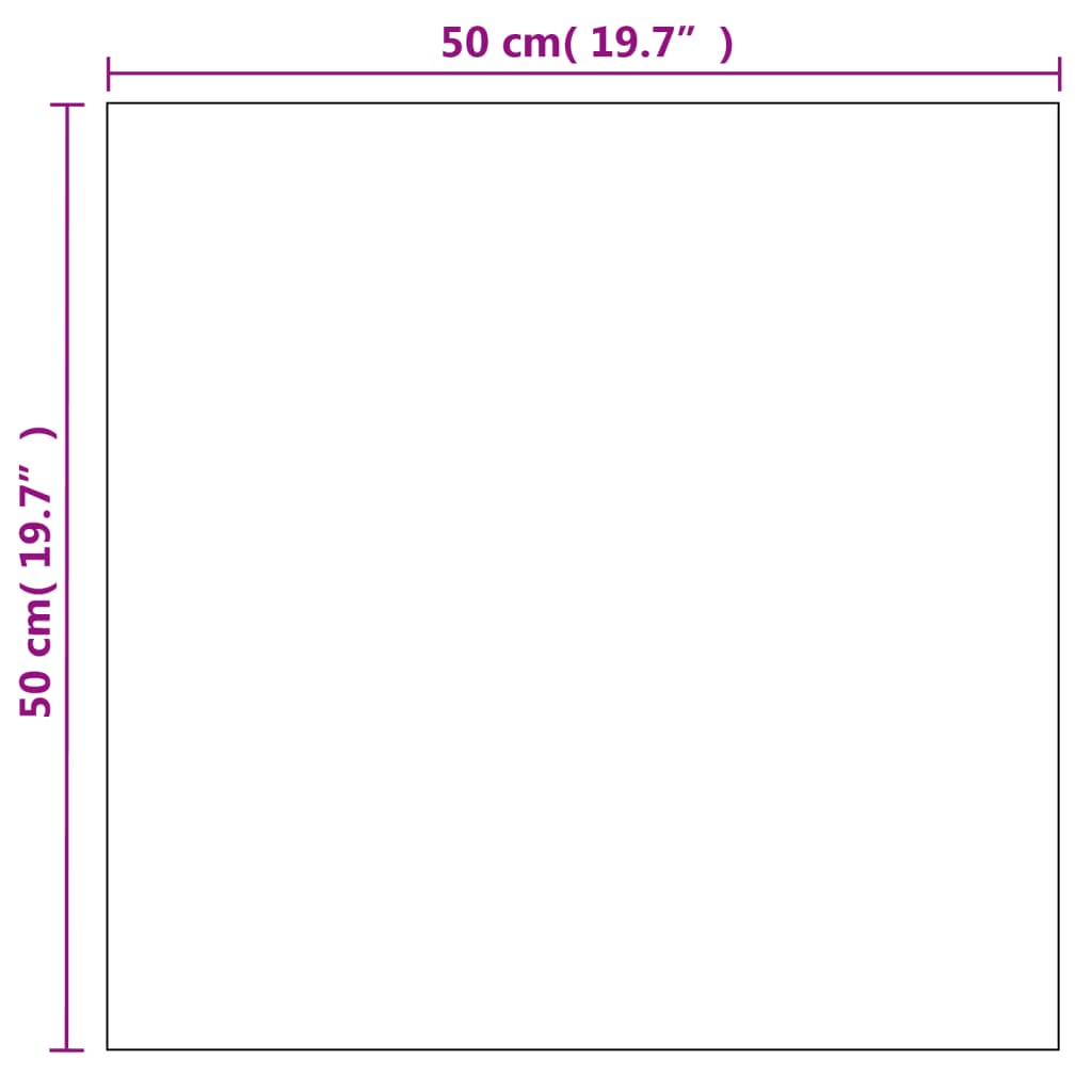 Specchio da Parete 50x50 cm Quadrato in Vetro - homemem39