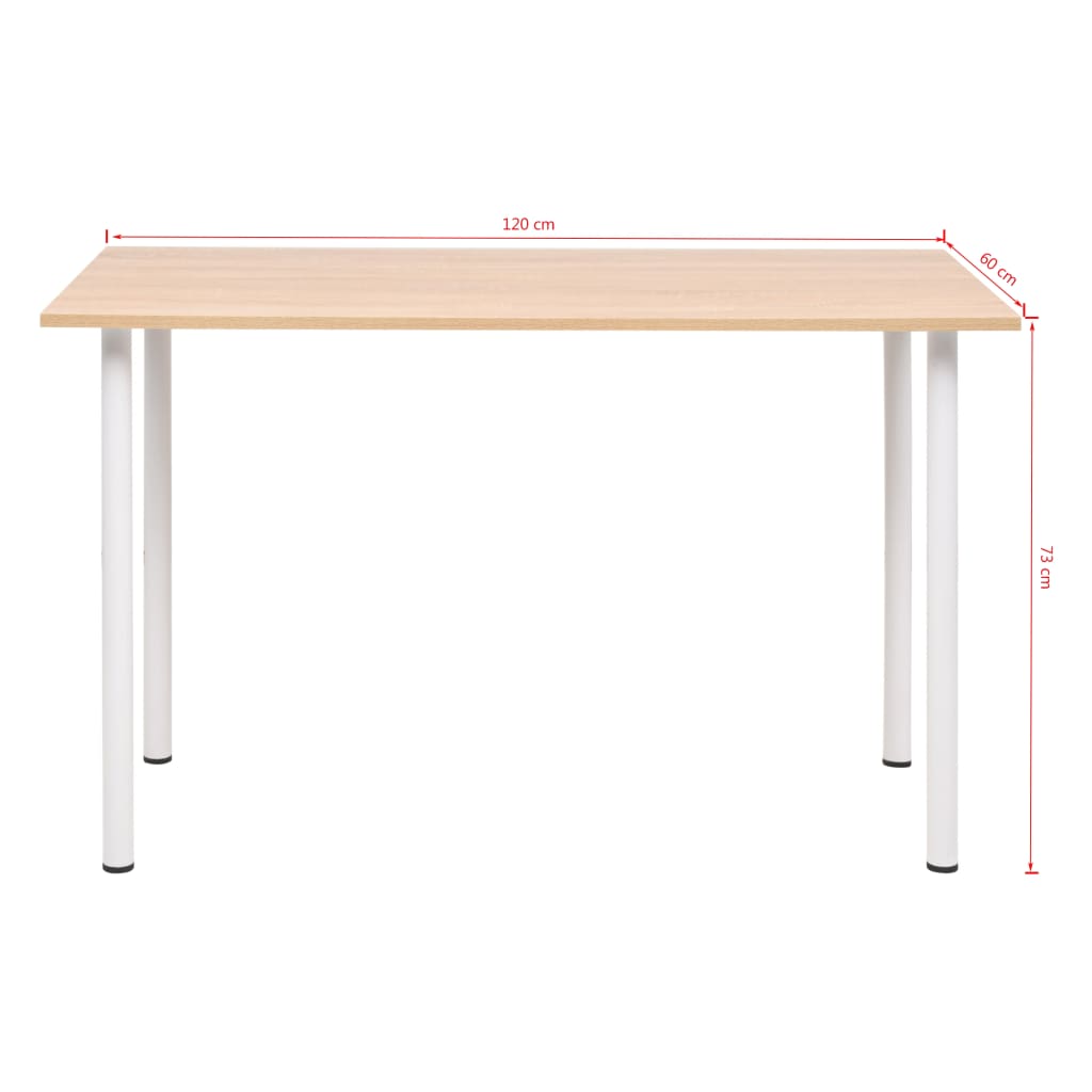 Tavolo da Pranzo 120x60x73 cm Rovere e Bianco - homemem39