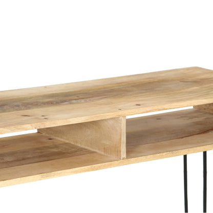 Tavolo Consolle in Legno Massello di Mango 115x35x76 cm - homemem39