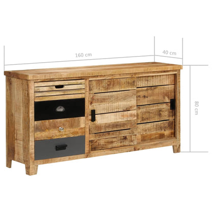 Credenza in Legno Massello di Mango 160x40x80 cm - homemem39