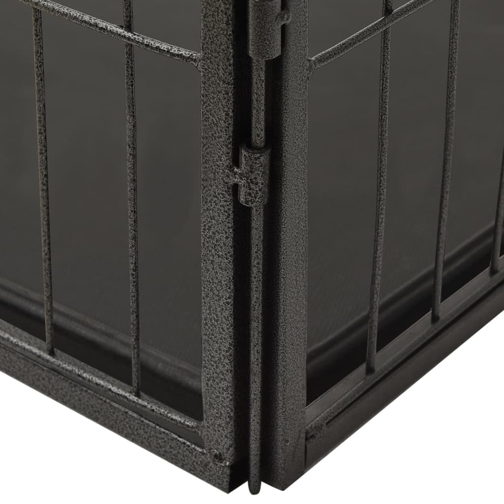 Box per Cuccioli in Acciaio 91,5x59x61 cm - homemem39