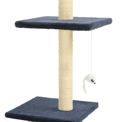 Albero per Gatti con Tiragraffi in Sisal 260 cm Blu Scuro - homemem39