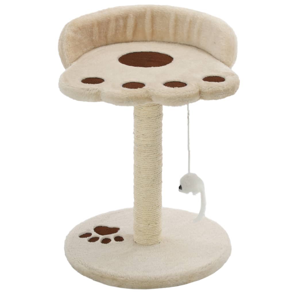 Albero per Gatti con Tiragraffi in Sisal 40 cm Beige e Marrone - homemem39