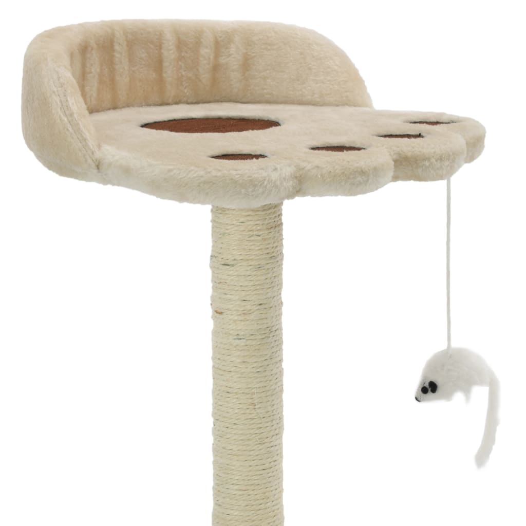 Albero per Gatti con Tiragraffi in Sisal 40 cm Beige e Marrone - homemem39