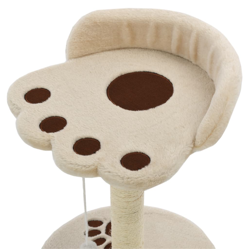 Albero per Gatti con Tiragraffi in Sisal 40 cm Beige e Marrone - homemem39