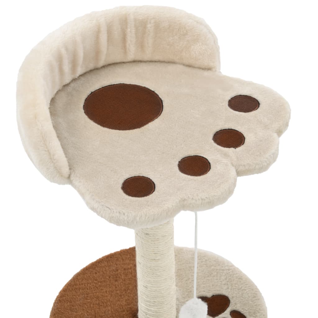 Albero per Gatti con Tiragraffi in Sisal 40 cm Beige e Marrone - homemem39