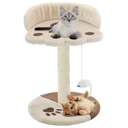 Albero per Gatti con Tiragraffi in Sisal 40 cm Beige e Marrone - homemem39