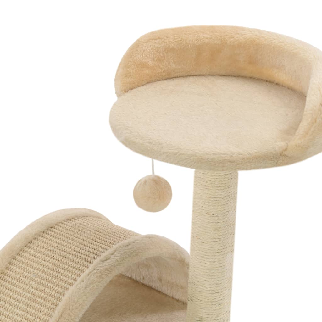 Albero per Gatti con Tiragraffi in Sisal 40cm Beige e Marrone - homemem39