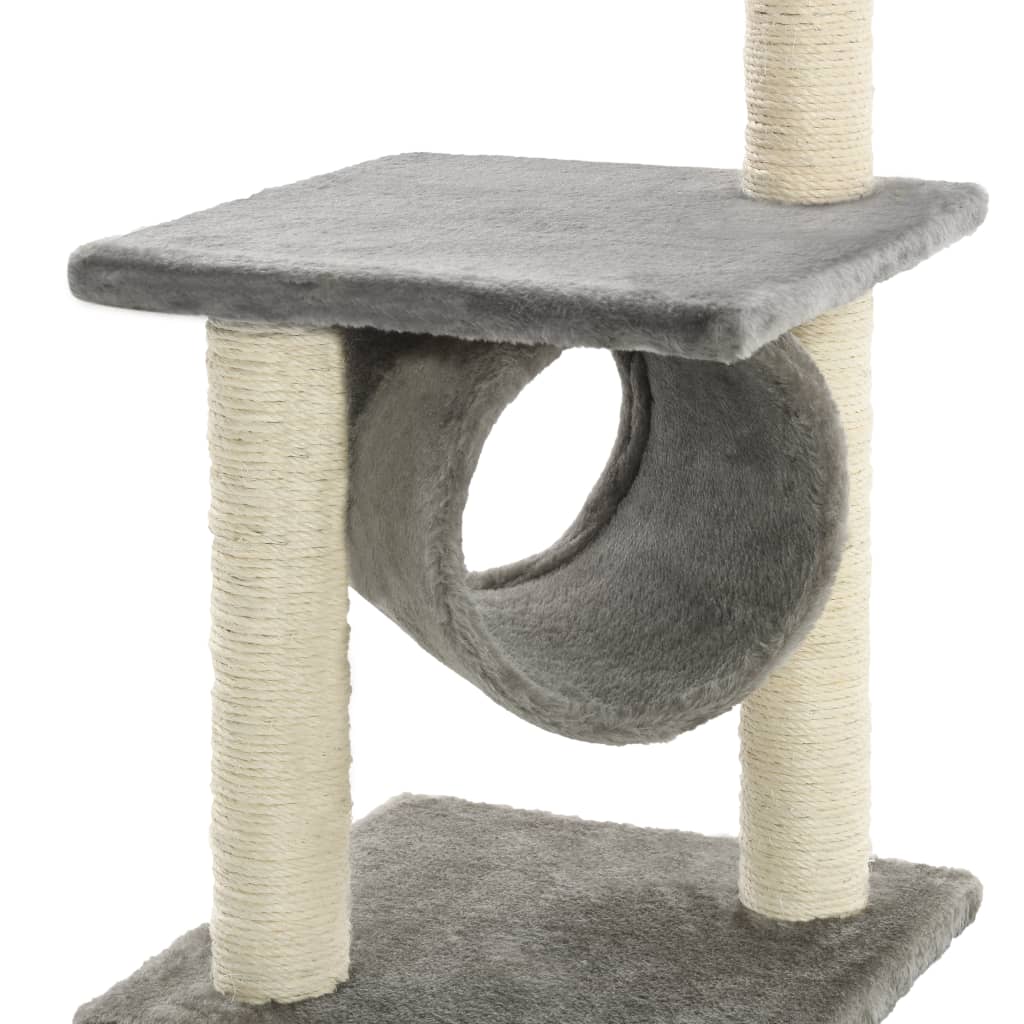 Albero per Gatti con Tiragraffi in Sisal 65 cm Grigio - homemem39