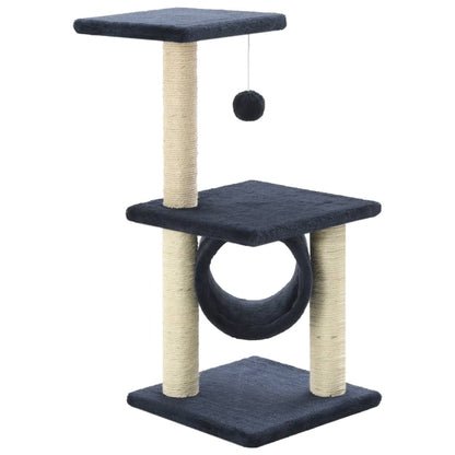 Albero per Gatti con Tiragraffi in Sisal 65 cm Blu Scuro - homemem39