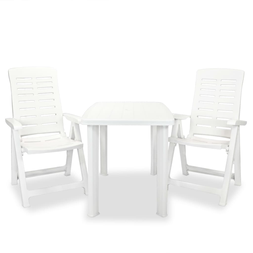 Set da Bistrot 3 pz in Plastica Bianco - homemem39