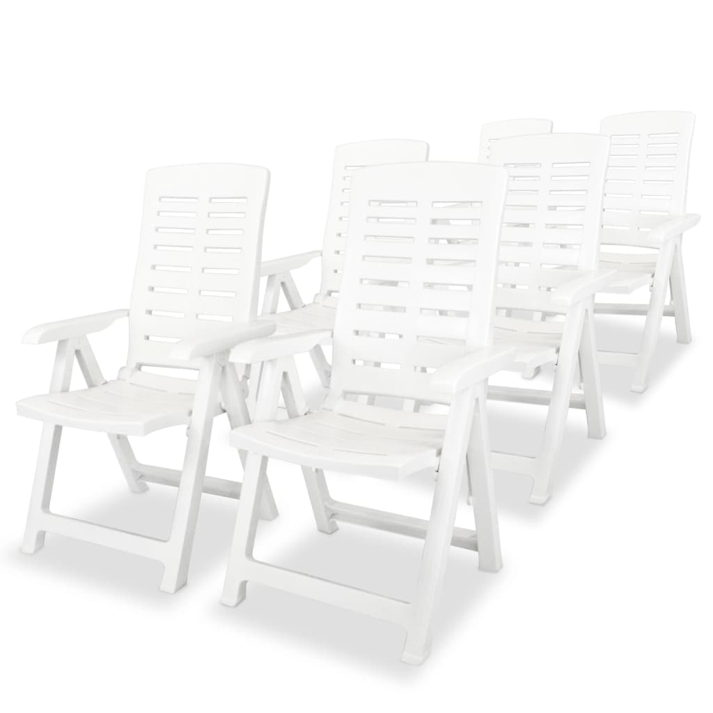 Set da Pranzo da Giardino 7 pz in Plastica Bianco - homemem39