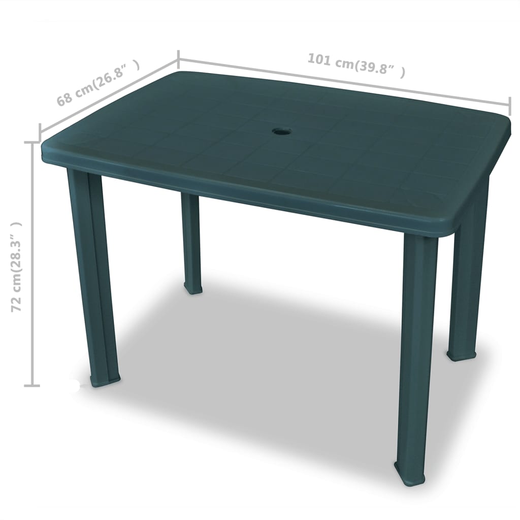 Set da Bistrot 3 pz in Plastica Verde - homemem39