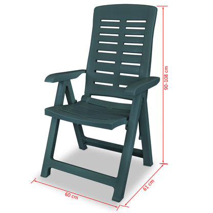 Set da Pranzo da Giardino 5 pz in Plastica Verde - homemem39