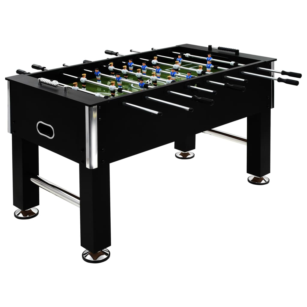 Tavolo Calcio Balilla in Acciaio 60 kg 140x74,5x87,5 cm Nero - homemem39