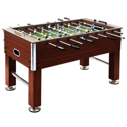 Tavolo Calcio Balilla in Acciaio 140x74,5x87,5 cm Marrone - homemem39