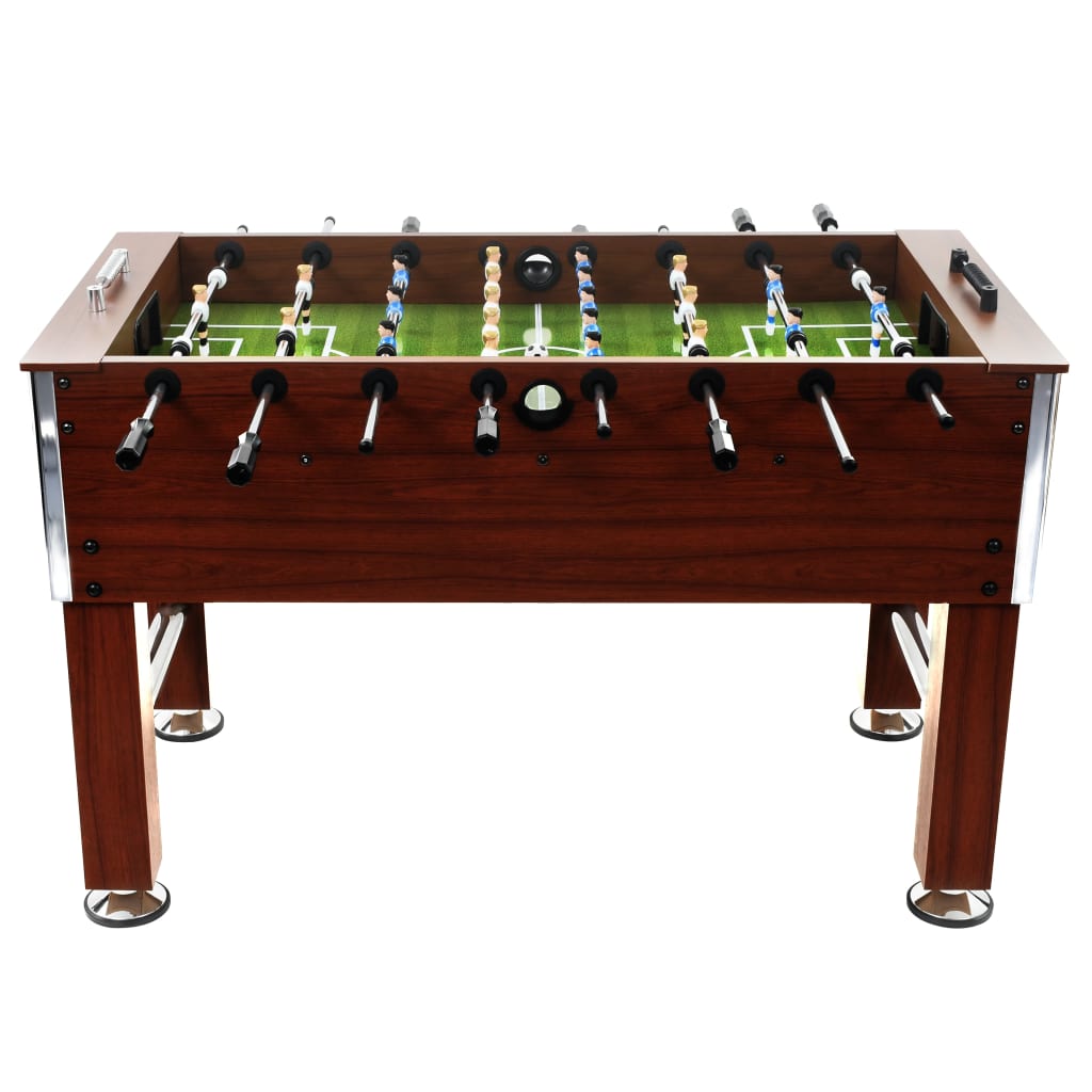 Tavolo Calcio Balilla in Acciaio 140x74,5x87,5 cm Marrone - homemem39