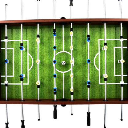 Tavolo Calcio Balilla in Acciaio 140x74,5x87,5 cm Marrone - homemem39