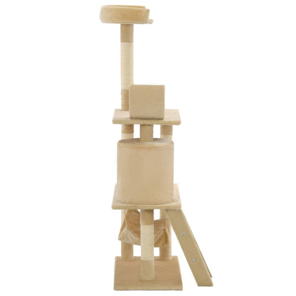 Albero per Gatti con Tiragraffi Sisal 140 cm Beige - homemem39