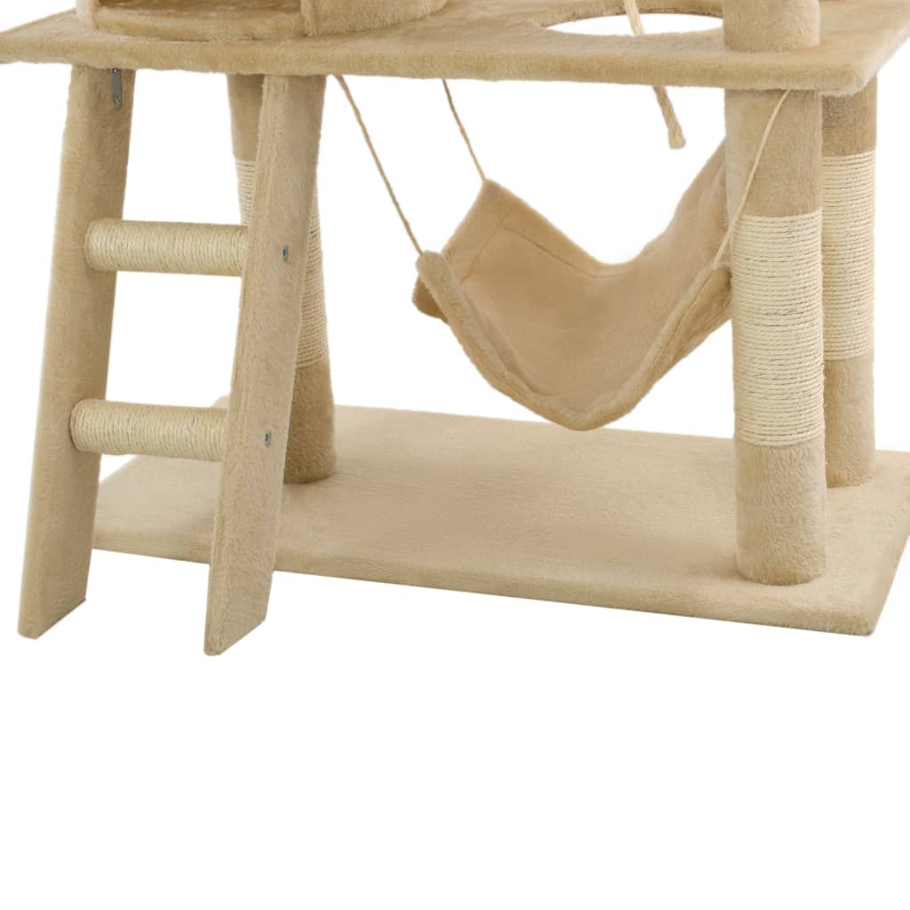 Albero per Gatti con Tiragraffi Sisal 140 cm Beige - homemem39