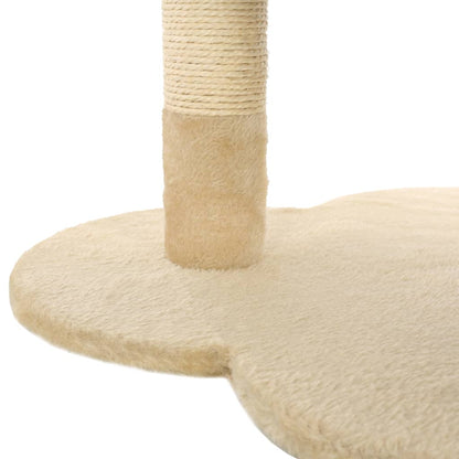 Albero per Gatti con Tiragraffi in Sisal 50cm Beige e Marrone - homemem39