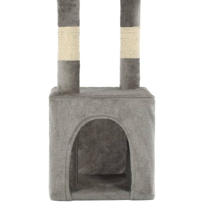 Albero per Gatti con Tiragraffi in Sisal 109 cm Grigio - homemem39