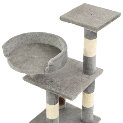 Albero per Gatti con Tiragraffi in Sisal 65 cm Grigio - homemem39