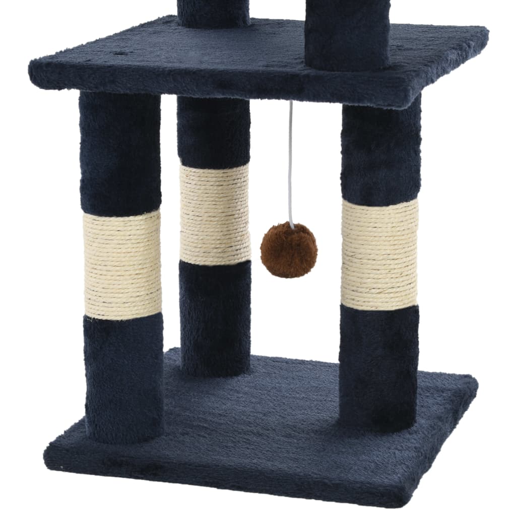 Albero per Gatti con Tiragraffi in Sisal 65 cm Blu - homemem39