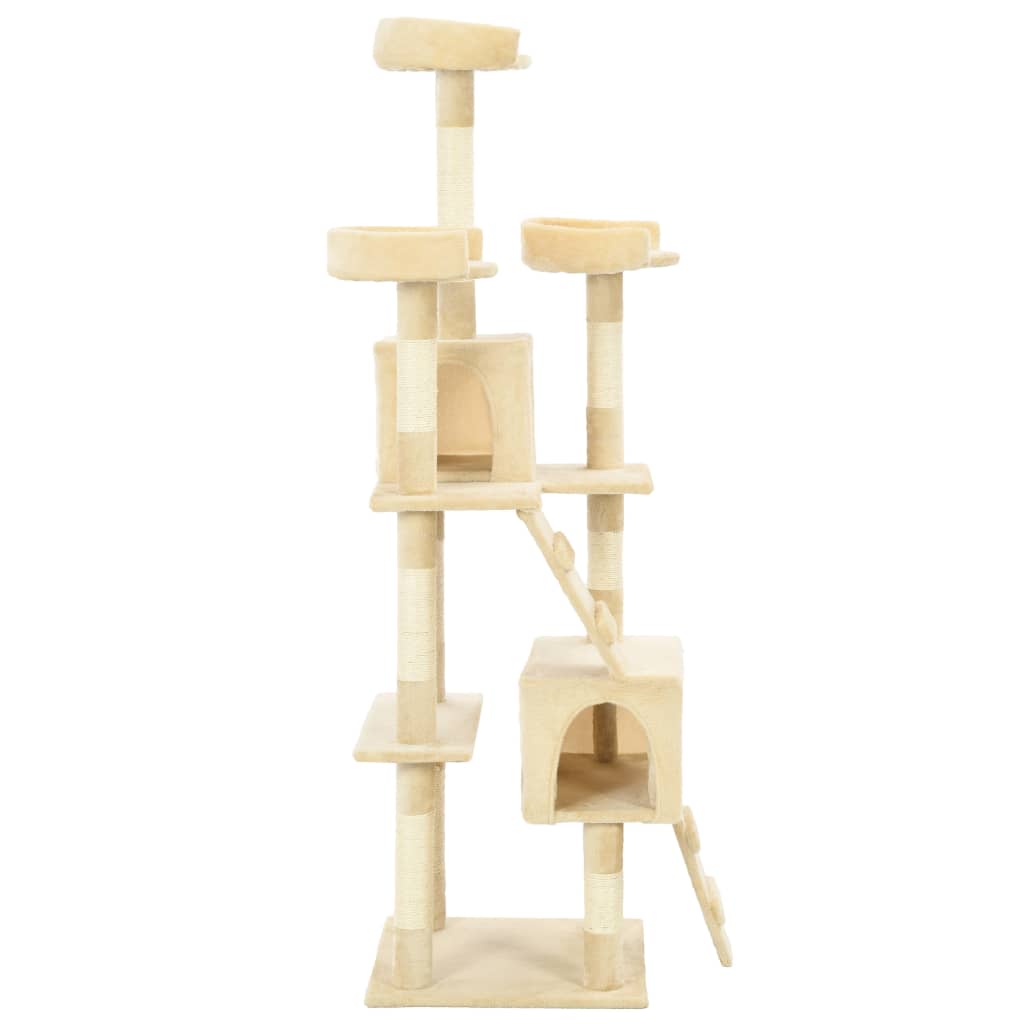 Albero per Gatti con Tiragraffi in Sisal 170 cm Beige - homemem39