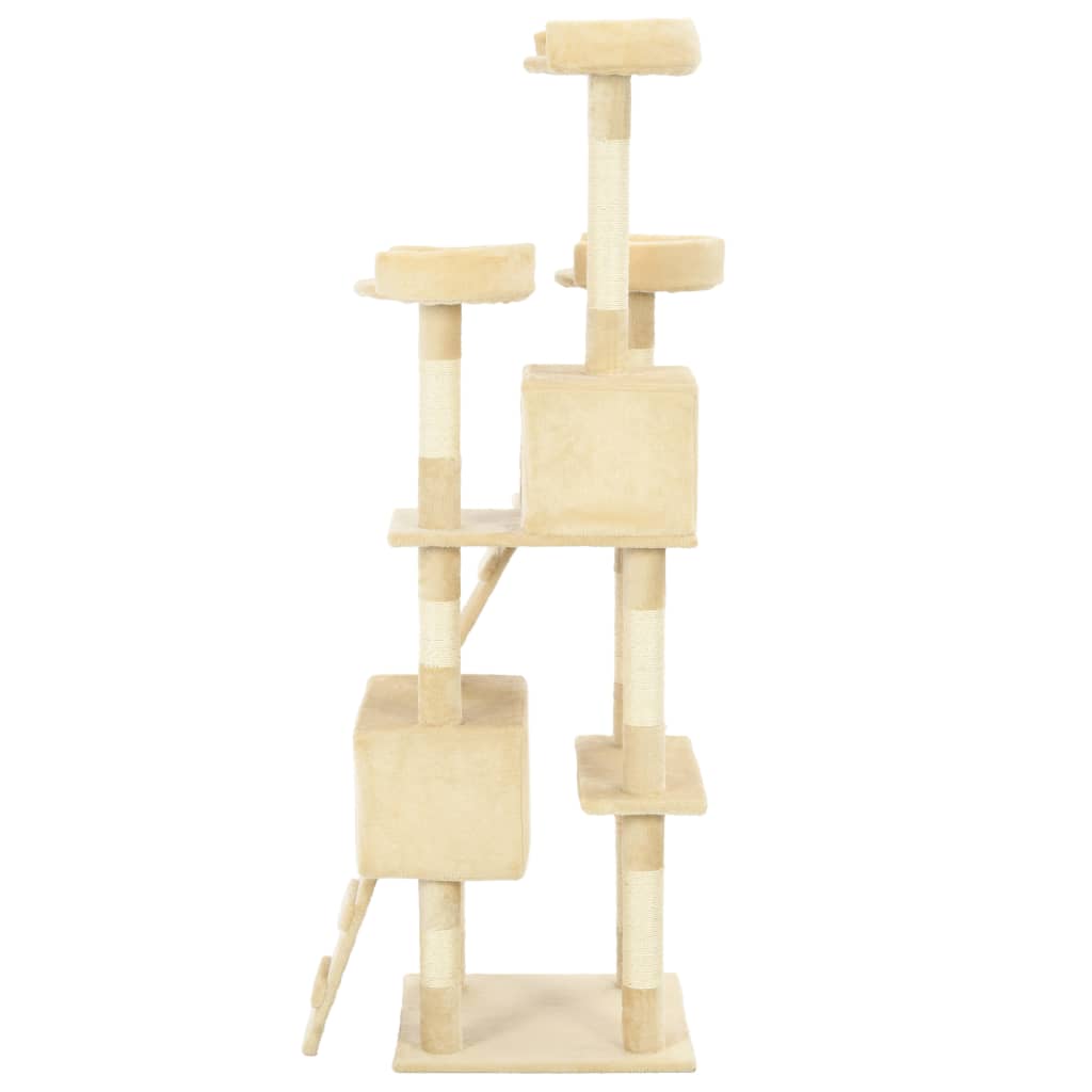 Albero per Gatti con Tiragraffi in Sisal 170 cm Beige - homemem39