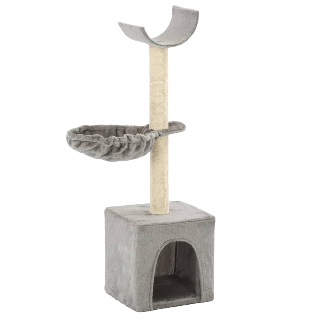 Albero per Gatti con Tiragraffi in Sisal 105 cm Grigio - homemem39